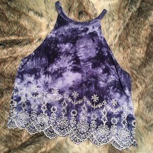 🦋BOGO SALE Blue Tie-Dye Kendall & Kylie Crop Top